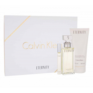 Calvin Klein Eternity набор (Парфюмированная Вода 100 ml + Парфюмированная Вода 10 ml +  Лосьон Для Тела 200 ml) (3614229380873)